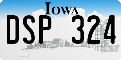 IA license plate DSP324
