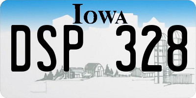 IA license plate DSP328