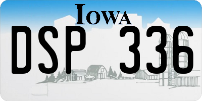 IA license plate DSP336