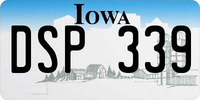 IA license plate DSP339