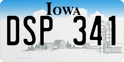 IA license plate DSP341