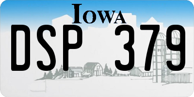 IA license plate DSP379