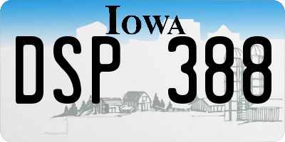 IA license plate DSP388