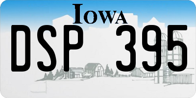 IA license plate DSP395