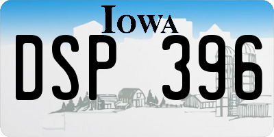 IA license plate DSP396