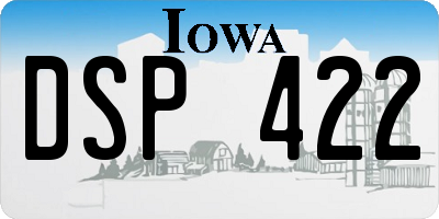 IA license plate DSP422