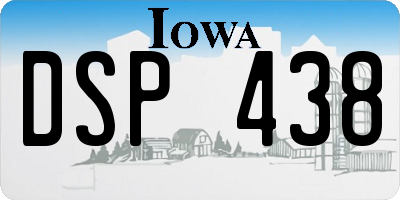 IA license plate DSP438
