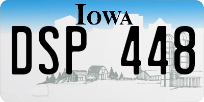 IA license plate DSP448