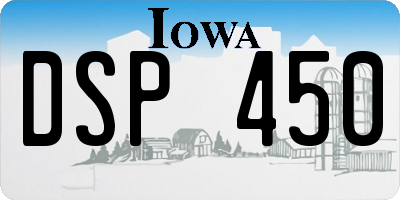 IA license plate DSP450
