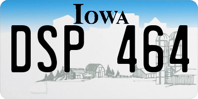 IA license plate DSP464