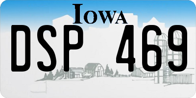 IA license plate DSP469