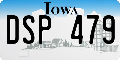IA license plate DSP479