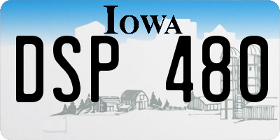IA license plate DSP480