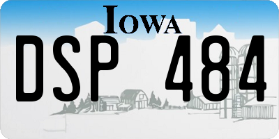 IA license plate DSP484
