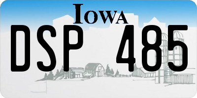 IA license plate DSP485