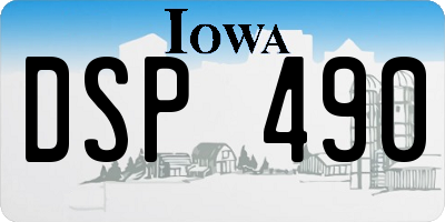 IA license plate DSP490