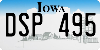 IA license plate DSP495
