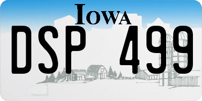 IA license plate DSP499