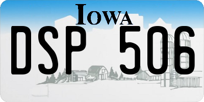 IA license plate DSP506