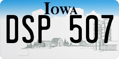 IA license plate DSP507