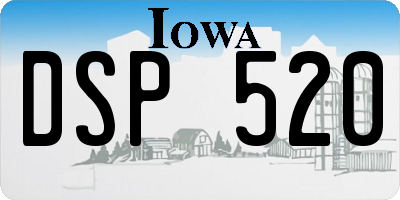 IA license plate DSP520