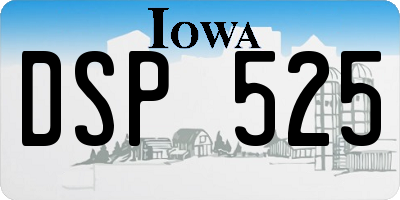 IA license plate DSP525
