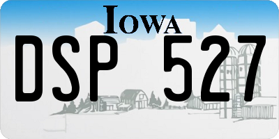 IA license plate DSP527