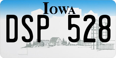 IA license plate DSP528