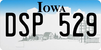 IA license plate DSP529