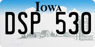 IA license plate DSP530
