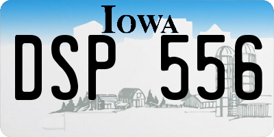 IA license plate DSP556