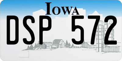 IA license plate DSP572
