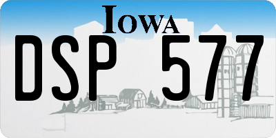 IA license plate DSP577