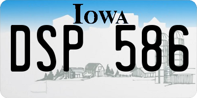 IA license plate DSP586