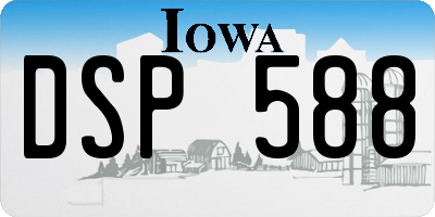IA license plate DSP588