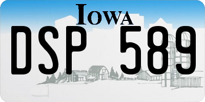 IA license plate DSP589