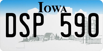 IA license plate DSP590