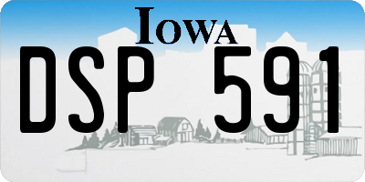 IA license plate DSP591
