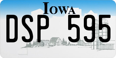 IA license plate DSP595