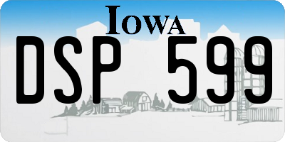 IA license plate DSP599
