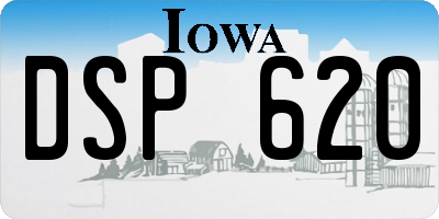 IA license plate DSP620