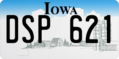 IA license plate DSP621