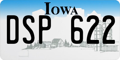 IA license plate DSP622