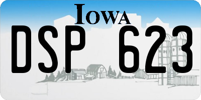 IA license plate DSP623