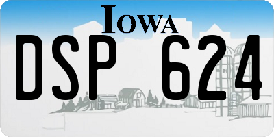 IA license plate DSP624