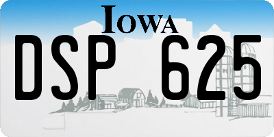 IA license plate DSP625