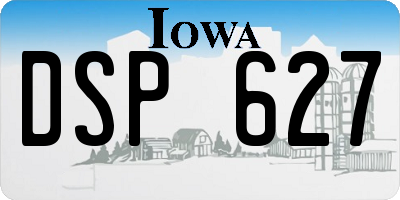 IA license plate DSP627