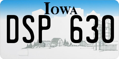 IA license plate DSP630