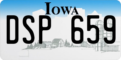 IA license plate DSP659