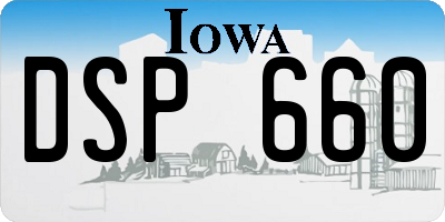 IA license plate DSP660